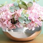 Arranjo Hortênsia Artificial Rosa No Vaso Rose Gold |formosin